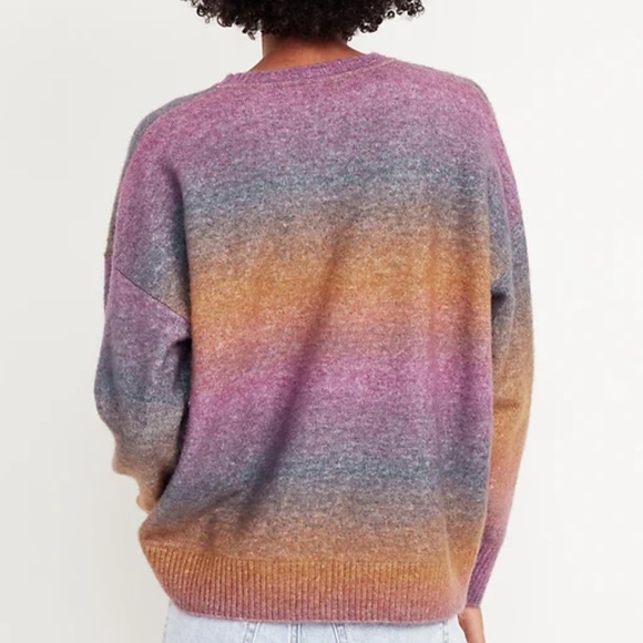 Old Navy Cozy Crew-Neck Ombré Sweater, Cool Ombré - Picture 6 of 8